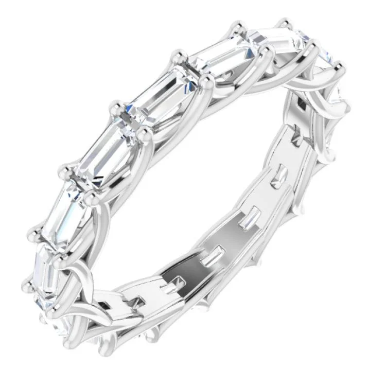 White Sapphire Rings-14K White 1 5/8 CTW Diamond Eternity Band