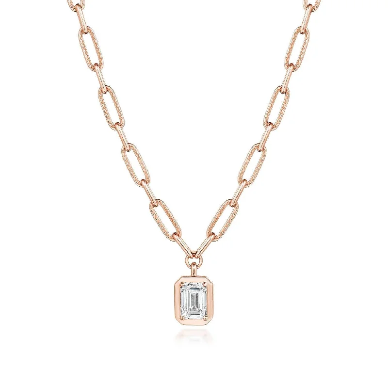 Custom Necklaces-TACORI Allure | Petite Diamond Link Necklace - 1.54ct FP813VEC8X6LDPK