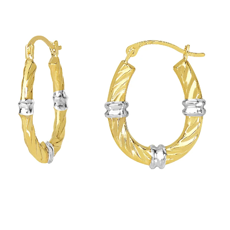 Handmade Crystal Drop Earrings-10K Gold Station Hoop Earring