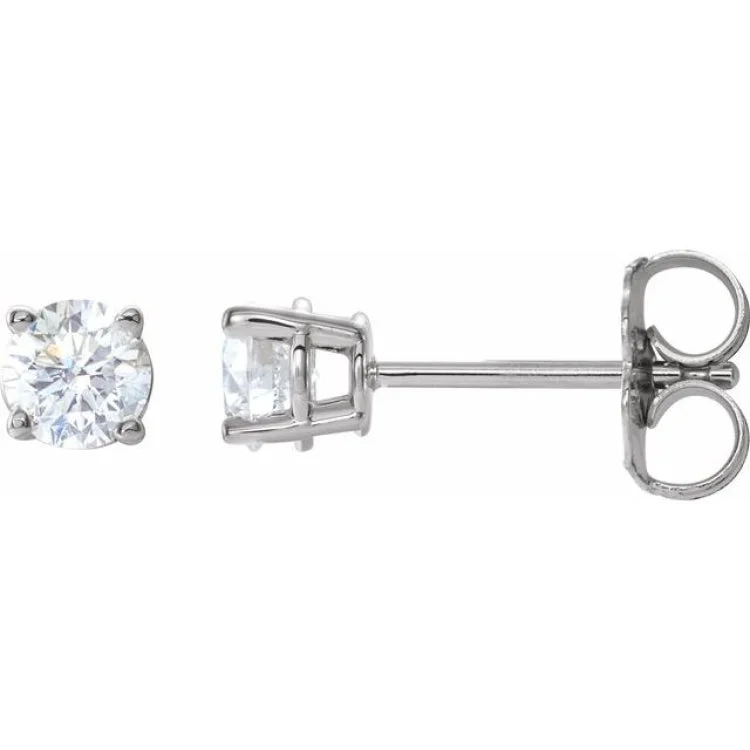 Chic Earrings-14K White 1/2 CTW Natural Diamond Stud Earrings