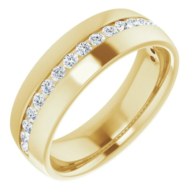 Custom Rings-14K Yellow 3/8 CTW Champagne Natural Diamond Band