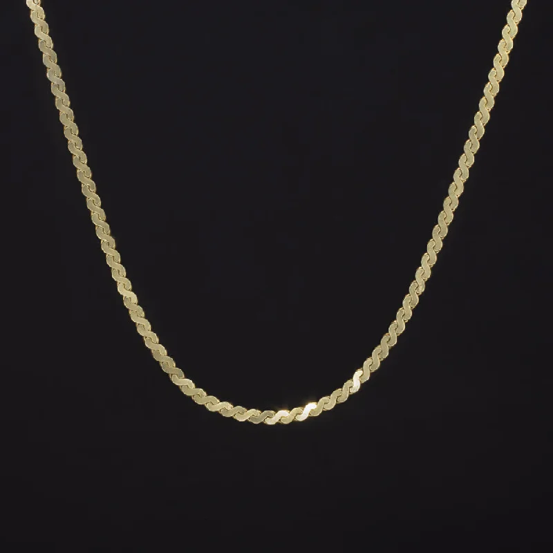 Heart Pendant Necklaces-SOLID 14K YELLOW GOLD 30 INCH CHAIN 1.3m FIGURE EIGHT S LINK MEN LADIES NECKLACE