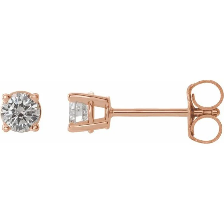 Cute Drop Earrings-14K Rose 1/3 CTW Natural Diamond Stud Earrings