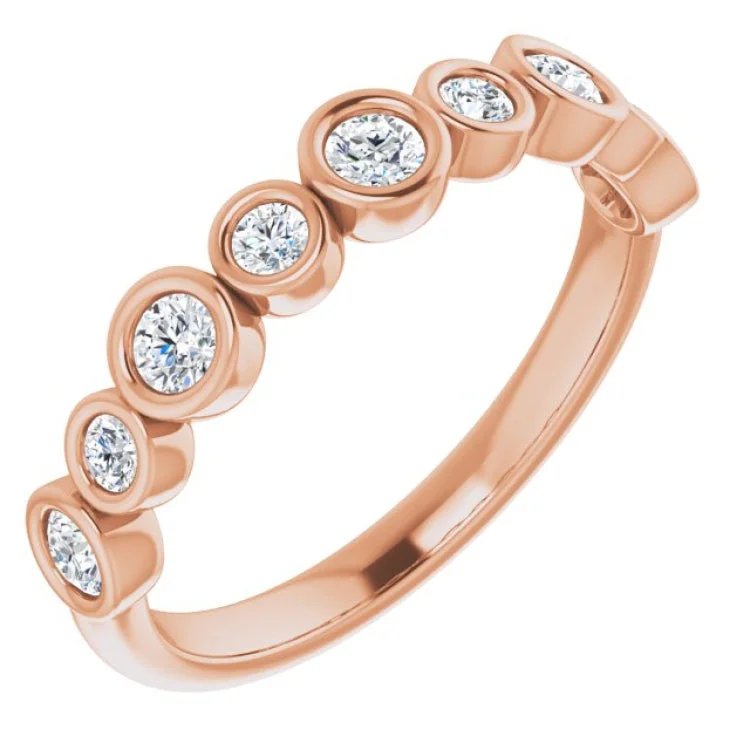 Couples Matching Rings-14K Rose 1/2 CTW Lab-Grown Diamond Anniversary Band