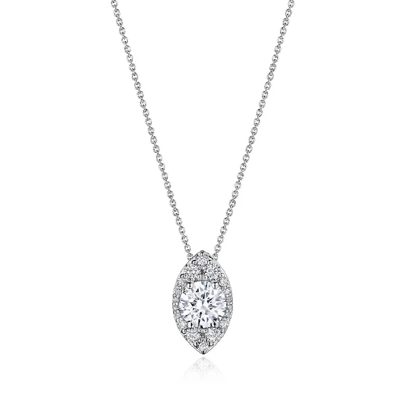 Unique Gemstone Necklaces-TACORI Bloom | 17" Vertical Marquise Bloom Diamond Necklace FP811VRDMQ65