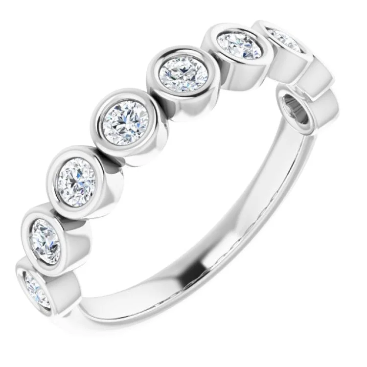 Wedding Band Rings-Platinum 1/2 CTW Natural Diamond Anniversary Band