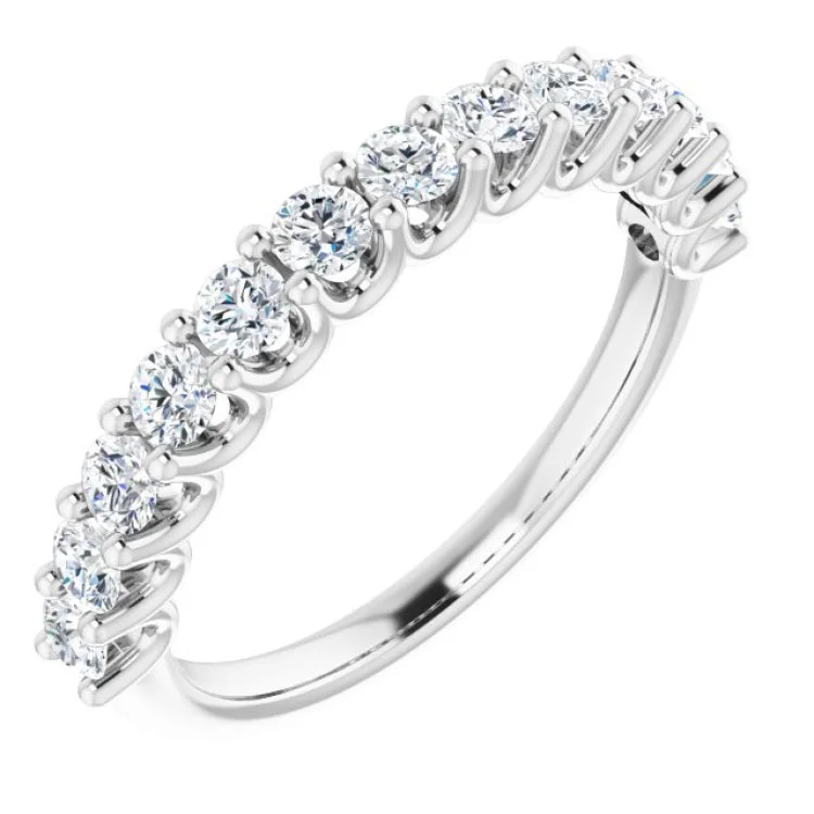 Women’s Platinum Rings-14K White 9/10 CTW Lab-Grown Diamond Anniversary Band