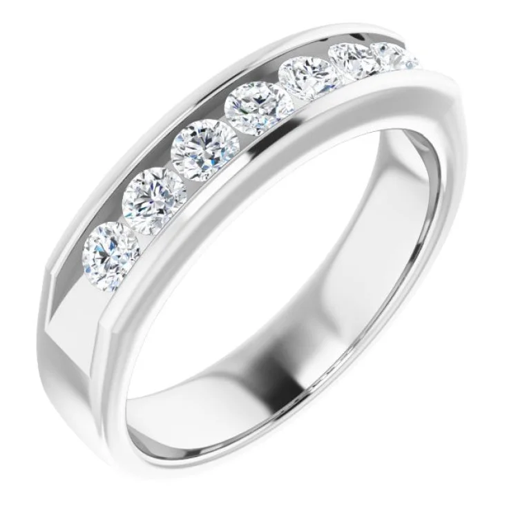 Handmade Diamond Rings-Platinum 7/8 CTW Natural Diamond Ring