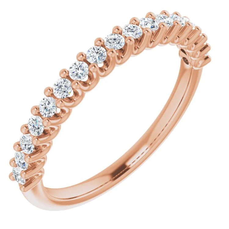 Simple Promise Rings-14K Rose 1/3 CTW Lab-Grown Diamond Anniversary Band