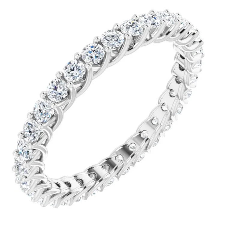 Personalized Rings For Women-14K White 9/10 CTW Lab-Grown Diamond Eternity Band