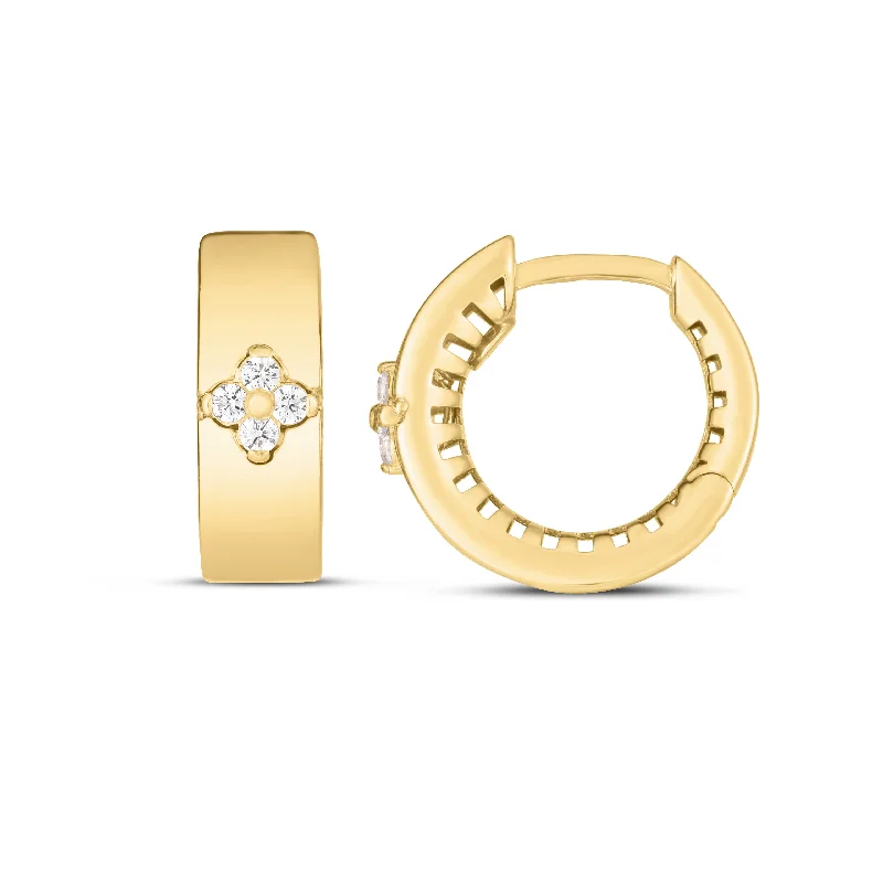 Dazzling Gold Earrings-14K Trilogy Diamond Clover Earring