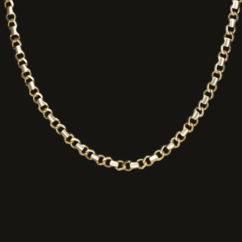 Luxury Gemstone Necklaces-SOLID 18k YELLOW GOLD CHAIN NECKLACE 23 gram 23 INCH CHUNKY LINK MENS CLASSIC