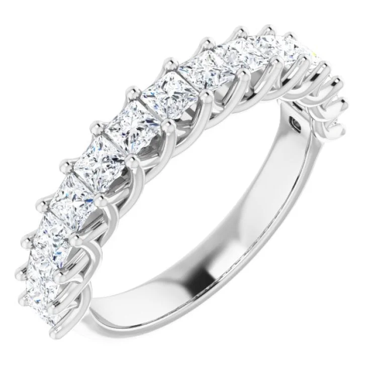 Elegant Wedding Rings-Platinum 1 1/3 CTW Natural Diamond Anniversary Band