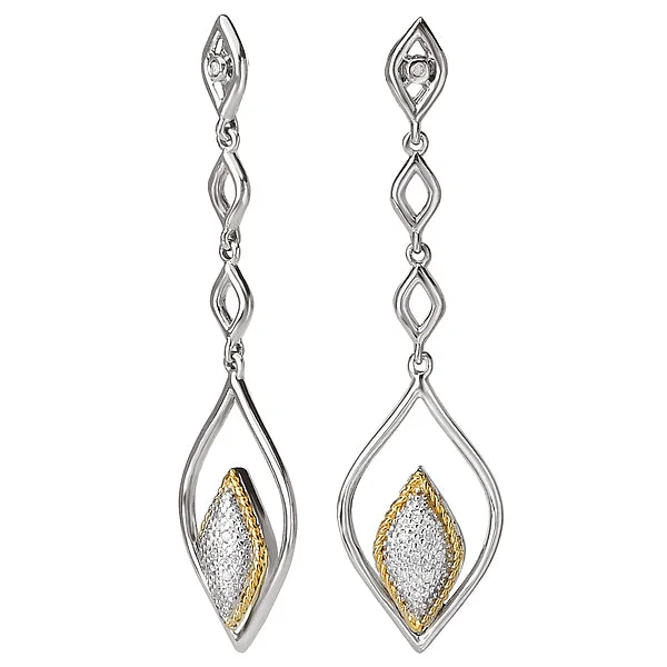 Contemporary Earrings-Ladies Fashion Diamond Earrings