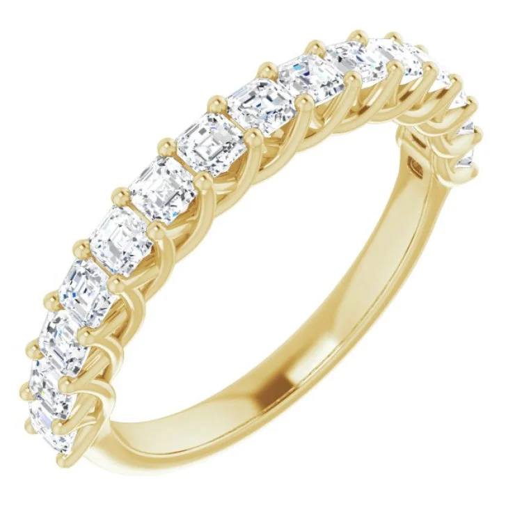 Affordable Wedding Bands-14K Yellow 1 1/8 CTW Natural Diamond Anniversary Band