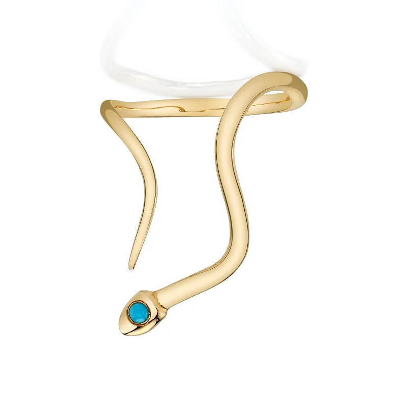 Simple Engagement Rings-Turquoise Snake Ring