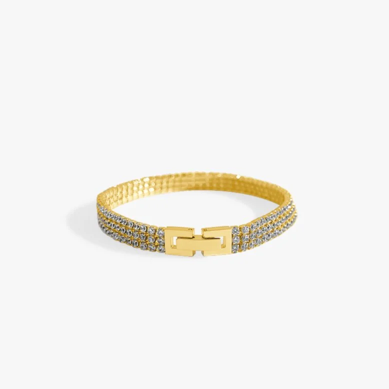 Holiday Bracelets-Pave Gems Bracelet in Gold