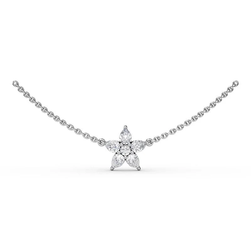 Cute Necklaces-Catalina Diamond Star Necklace N4974