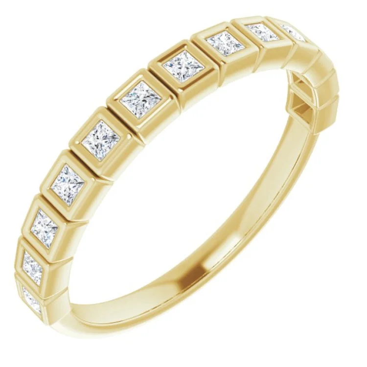 Oval Rings-14K Yellow 1/3 CTW Natural Diamond Anniversary Band