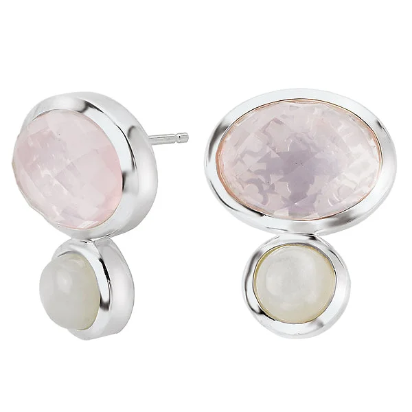 Elegant Gemstone Stud Earrings-Ladies Fashion Gemstone Earrings