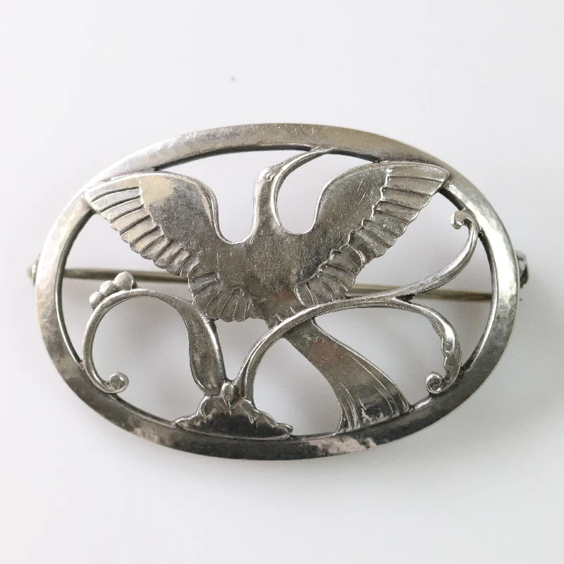 Brooch For Coats-Vintage Georg Jensen Jewelry | Bird of Paradise Brooch 238