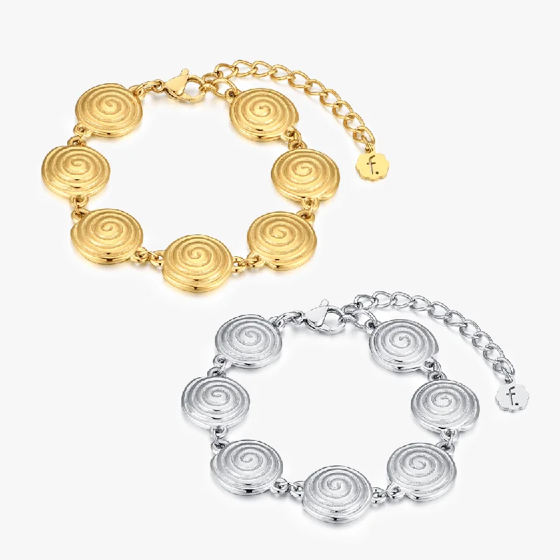 Bracelets With Large Charms-Spiral Bracelet (Greek Inspired Collection)