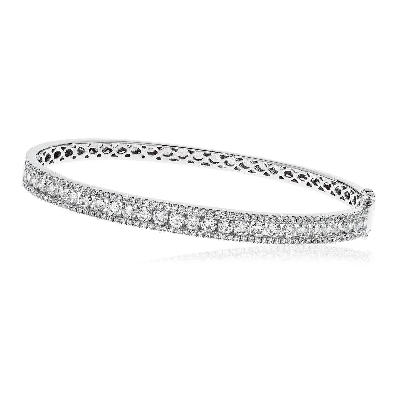 Bangles With Sunstone-DIAMOND IN & OUT CHANNEL SETTING BANGLE IN 18K WHITE GOLD