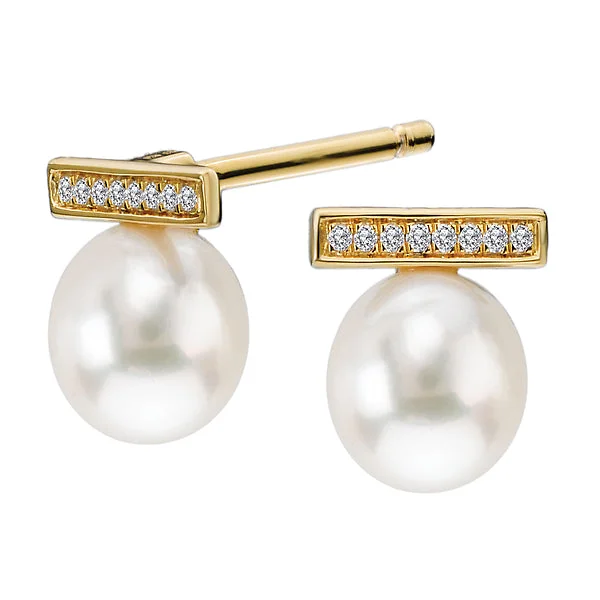 Antique Silver Earrings-Ladies Fashion Pearl Earrings