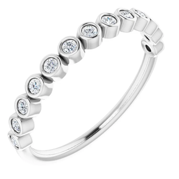 Vintage Rings-Platinum 1/6 CTW Natural Diamond Anniversary Band