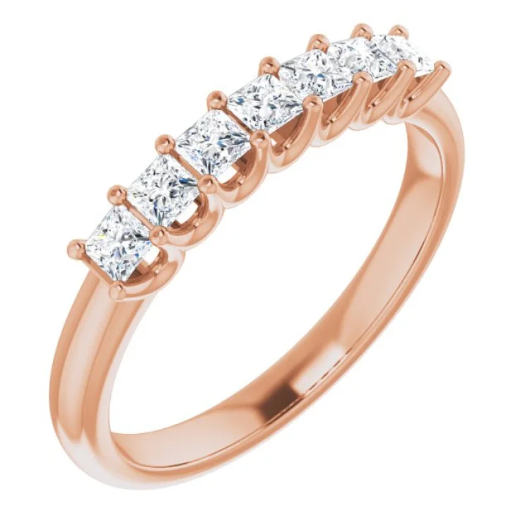 Luxury Wedding Bands-14K Rose 1/2 CTW Natural Diamond Anniversary Band