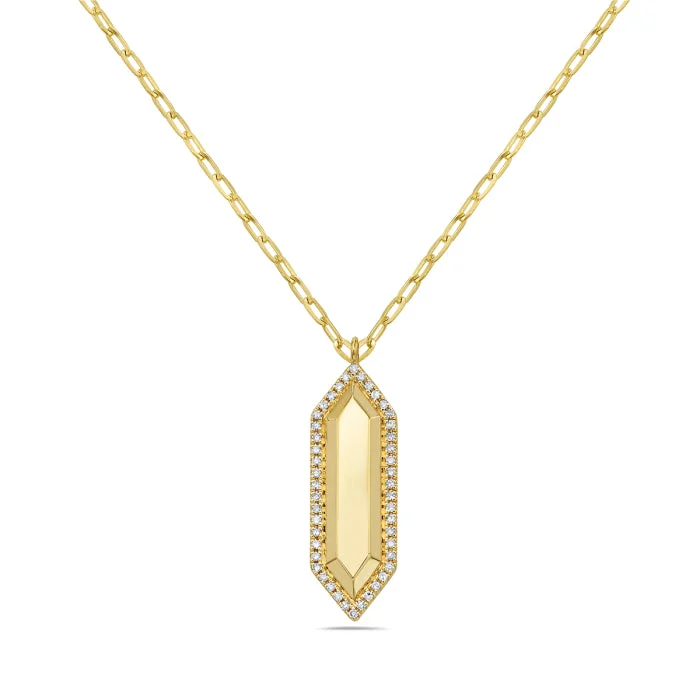 Unique Pendant Necklaces-Bassali Alma 14k Yellow Gold Necklace NK15355D