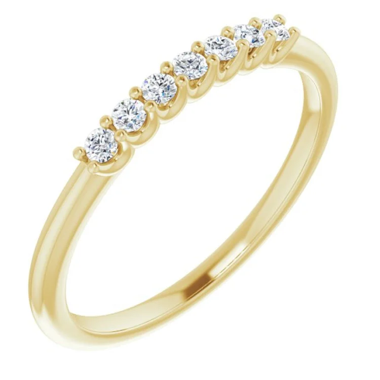 Multi-Gemstone Wedding Rings-14K Yellow 1/10 CTW Natural Diamond Anniversary Band