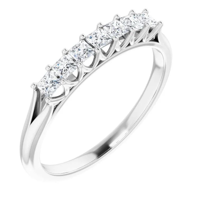 Three-Stone Rings-Platinum 1/3 CTW Natural Diamond Anniversary Band