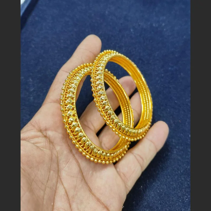 Bangles With Magnetic Therapy-Pooja Bagles Gold Plated Bangles Set