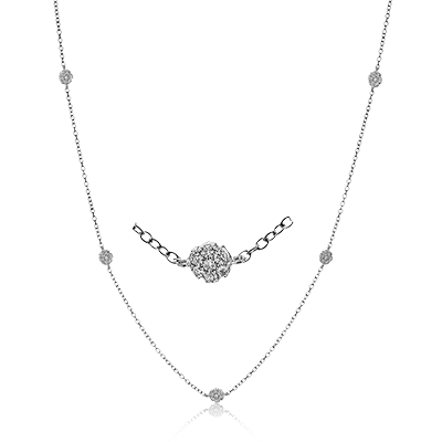 Feather Necklaces-Harmonie Necklace in 18k Gold with Diamonds CH119