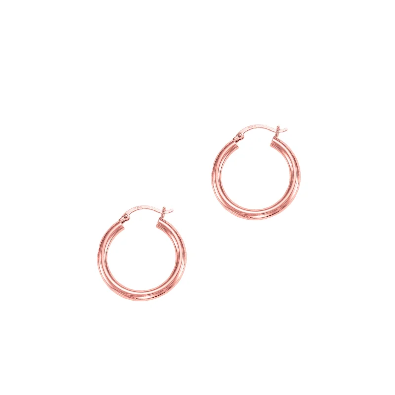 Cute Earrings-14K Gold 3x25mm Hoops