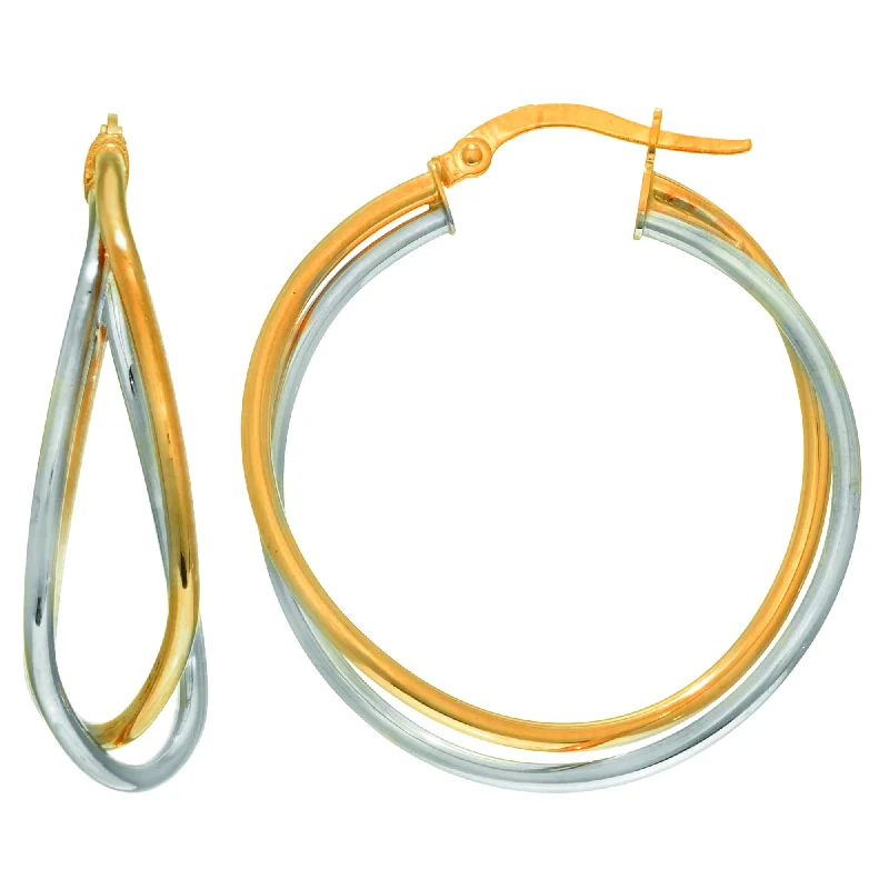 Round Hoop Earrings-14K Gold Medium Hoop Earring