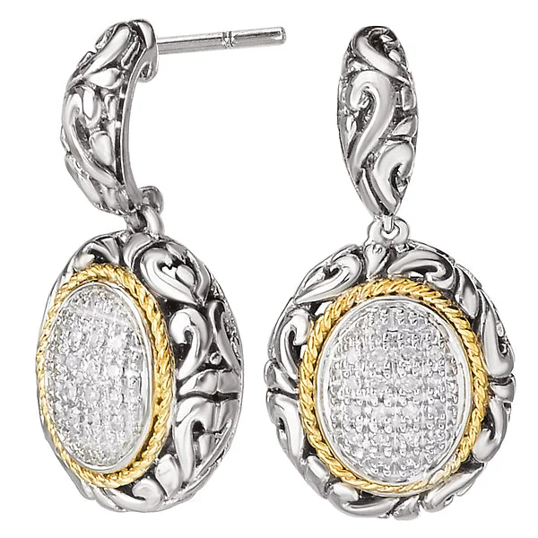 Pretty Dangle Earrings-Ladies Fashion Diamond Earrings