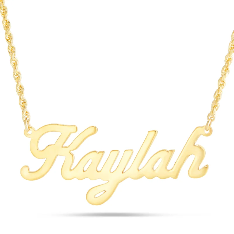 Star Necklaces-YOUR NAME - Gold Custom Name Necklace in Script