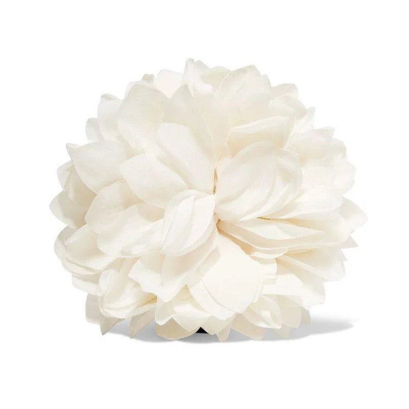 Enamel Brooch-White Silk Flower Brooch