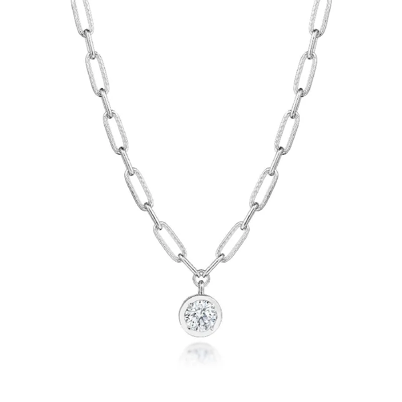 Chunky Necklaces-TACORI Allure | Petite Diamond Link Necklace - 1.54ct FP813RD75LD