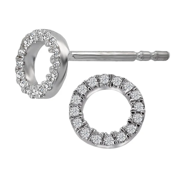 Fashion Drop Earrings-Ladies Fashion Diamond Halo Earrings