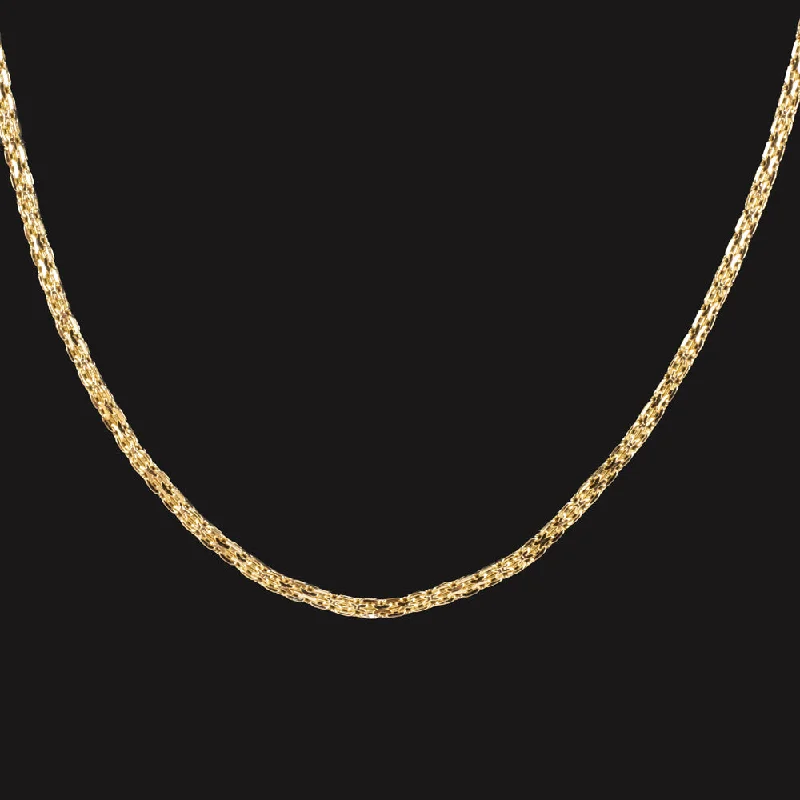 Short Necklaces-SOLID 22k YELLOW GOLD MESH CABLE CHAIN NECKLACE 16 INCH 1.6mm UNIQUE MENS LADIES