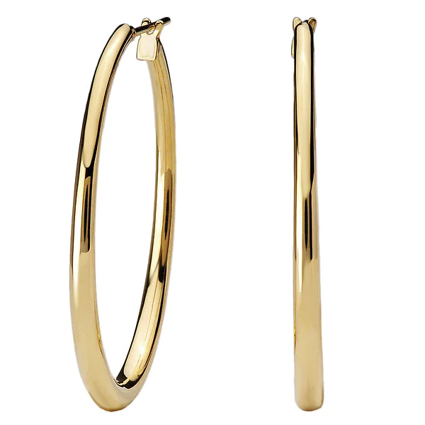 Gold and Silver Earrings-Ladies Fashion Hoop Earrings