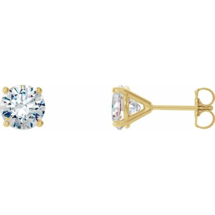 Multi-tone Earrings-14K Yellow 1 CTW Natural Diamond Cocktail-Style Earrings