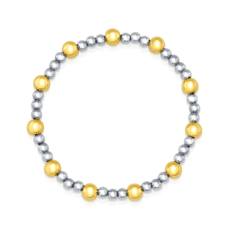 Bracelets For Girlfriend Gifts-GOLD STATION BALL BRACELET