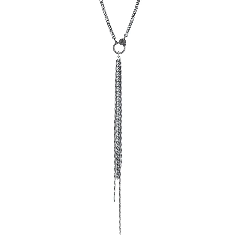 Luxury Diamond Necklaces-Waterfall Fringe Necklace  N0000030