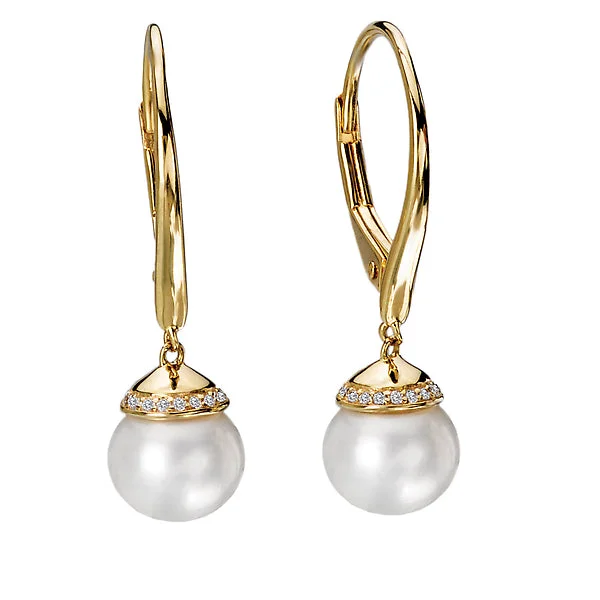 Trendy Dangle Earrings-Ladies Fashion Pearl Earrings