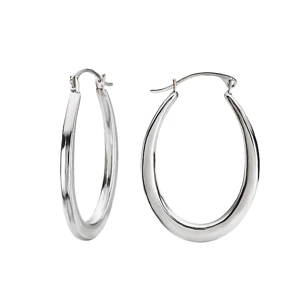 Mixed Metal Earrings-Ladies Fashion Hoop Earrings