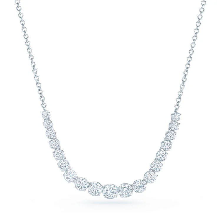 Classic Chain Necklaces-KWIAT Riviera Demi Diamond Necklace N-9677-0-DIA-18KW